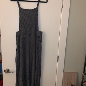 Sienna Sky black stripped overall jumpsuit